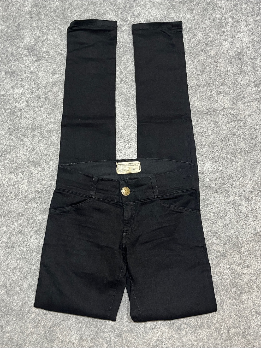 Current/Elliott Jet Black The Legging Low Rise Skinny Jeans